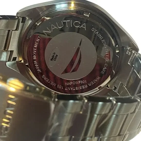 Nautica Men's NAPCWF301 Clearwater Beach Recycled Stainless Steel Bracelet Watch - Picture 6 of 8